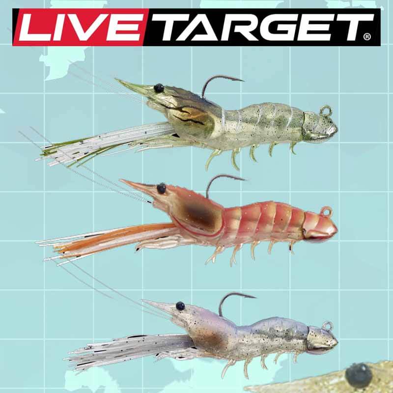 LiveTarget Lures Rigged Shrimp Soft Plastic 