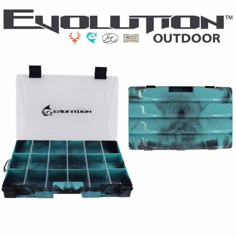 Orange/Black Drift Series Colored 3700 Tackle Box by Evolution