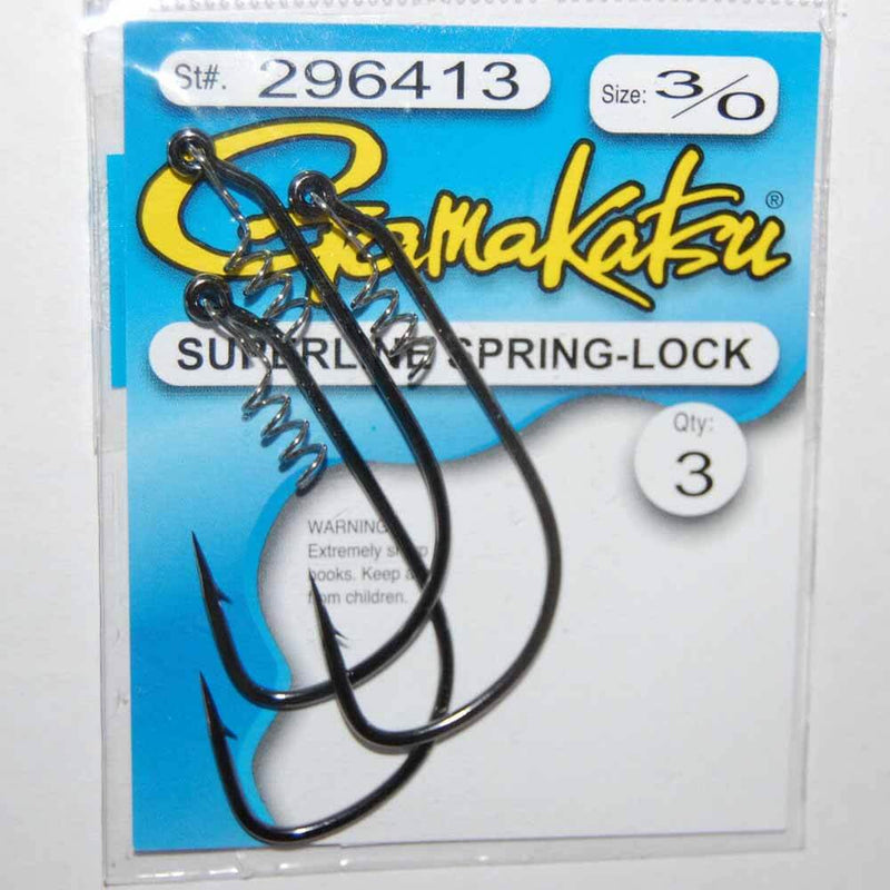 Gamakatsu Superline Spring Lock Weighted Hook 3/0 1/8oz. | 296413-1/8
