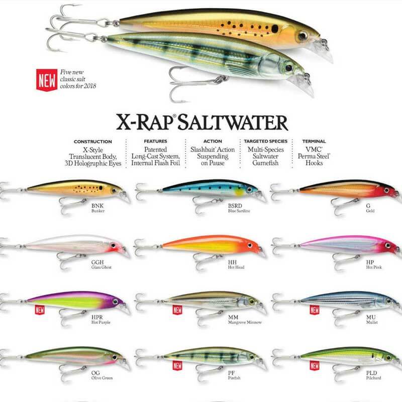 Rapala X-RAP Slashbait SXR-14 Saltwater Fishing Lures NEW (Select Color)