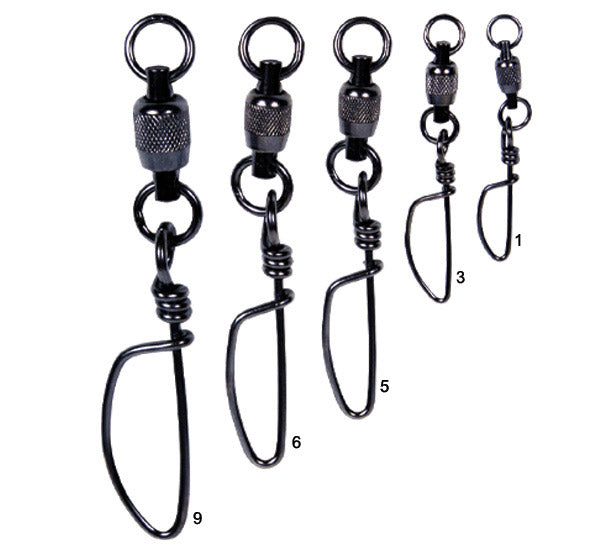 210x Fishing Bearing Swivel with Fast Snap Clip Stainless Steel