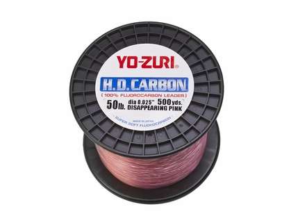 Yo-Zuri HD Disappearing Pink Fluorocarbon Leader 30yd - 50 lb