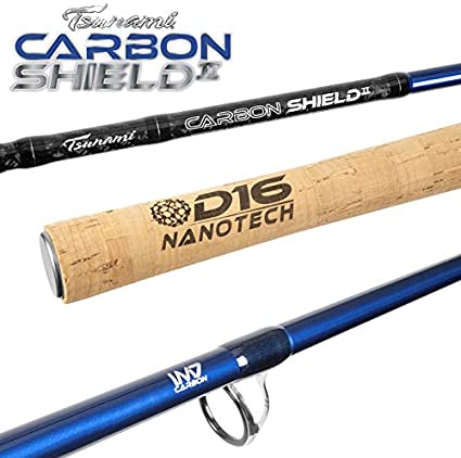 Tsunami Carbon Shield II Blue Spinning Rods