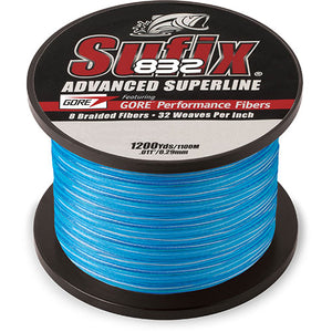 Sufix 832 Advanced Superline Braid Blue Coastal Camo 1200YDS