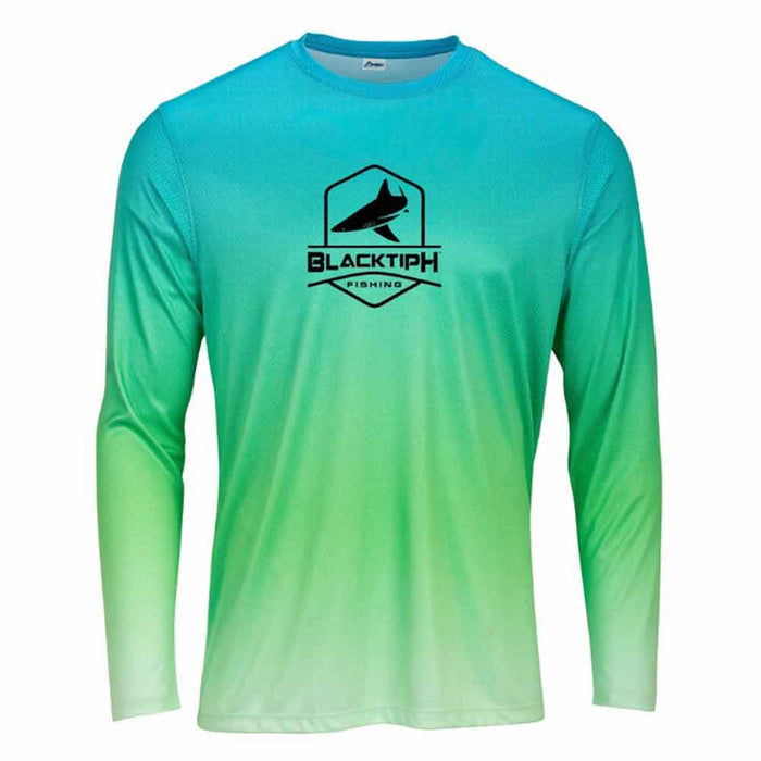 Blacktiph Interlock Faded Green L/S Performance Shirt