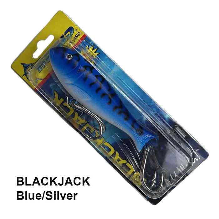 Braid 4” Blue Silver Blackjack Lure