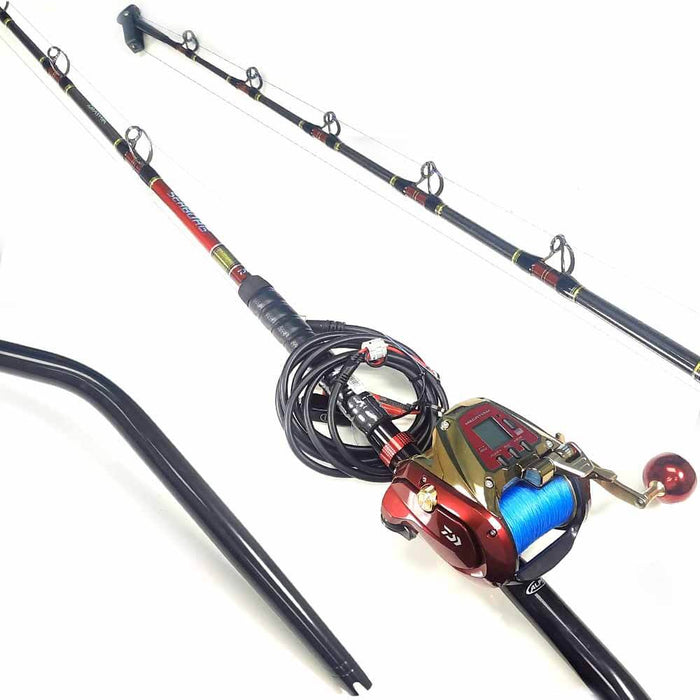 Daiwa Seaborg G 1200 Electric Reel 6' 2pc Deep Drop Rod Combo with Braid