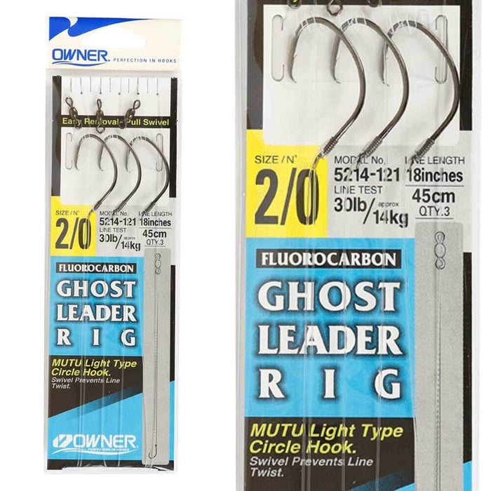 Owner 5214 Ghost Leader Mutu Light Circle Hooks