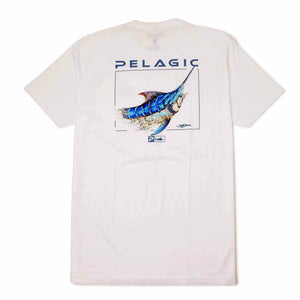 Pelagic White Gione Marlin T-Shirt