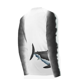 Youth L/S Great White Wrap Around Performance Shirt UPF50