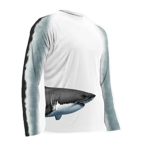 Youth L/S Great White Wrap Around Performance Shirt UPF50