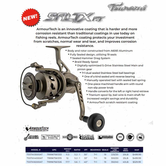 Tsunami SaltX AT Spinning Reel