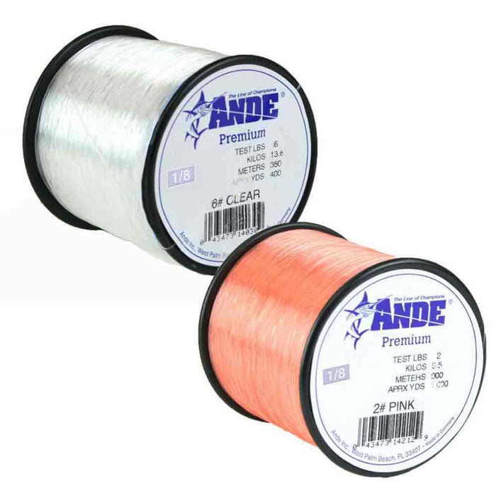 Ande 1/8lb Spool Premium Monofilament Line