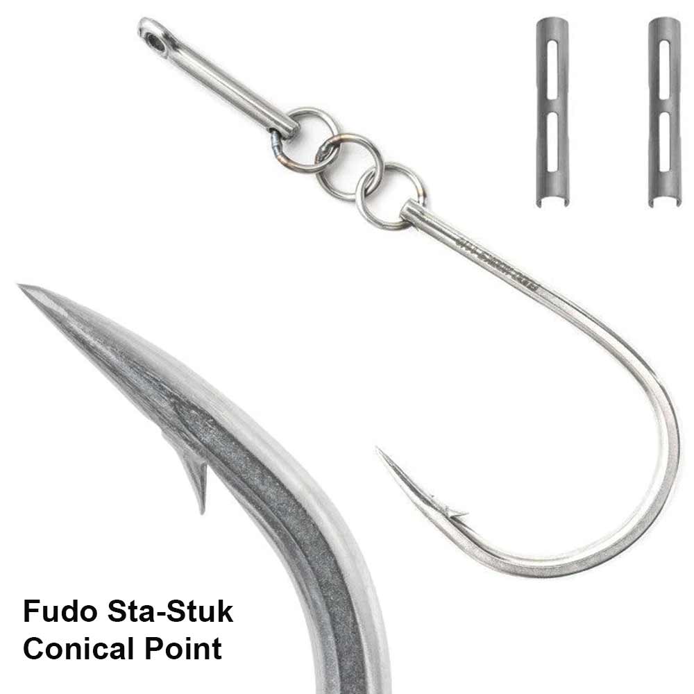 Stainless Steel Deep Sea Fishing Rigs Extra Strong Big Game Hooks