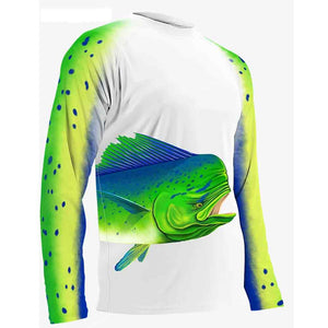 Youth L/S Mahi Wrap Around Performance Shirt UPF50