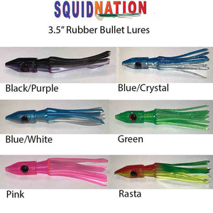 Squidnation Rubber Bullet Lures 10Pk