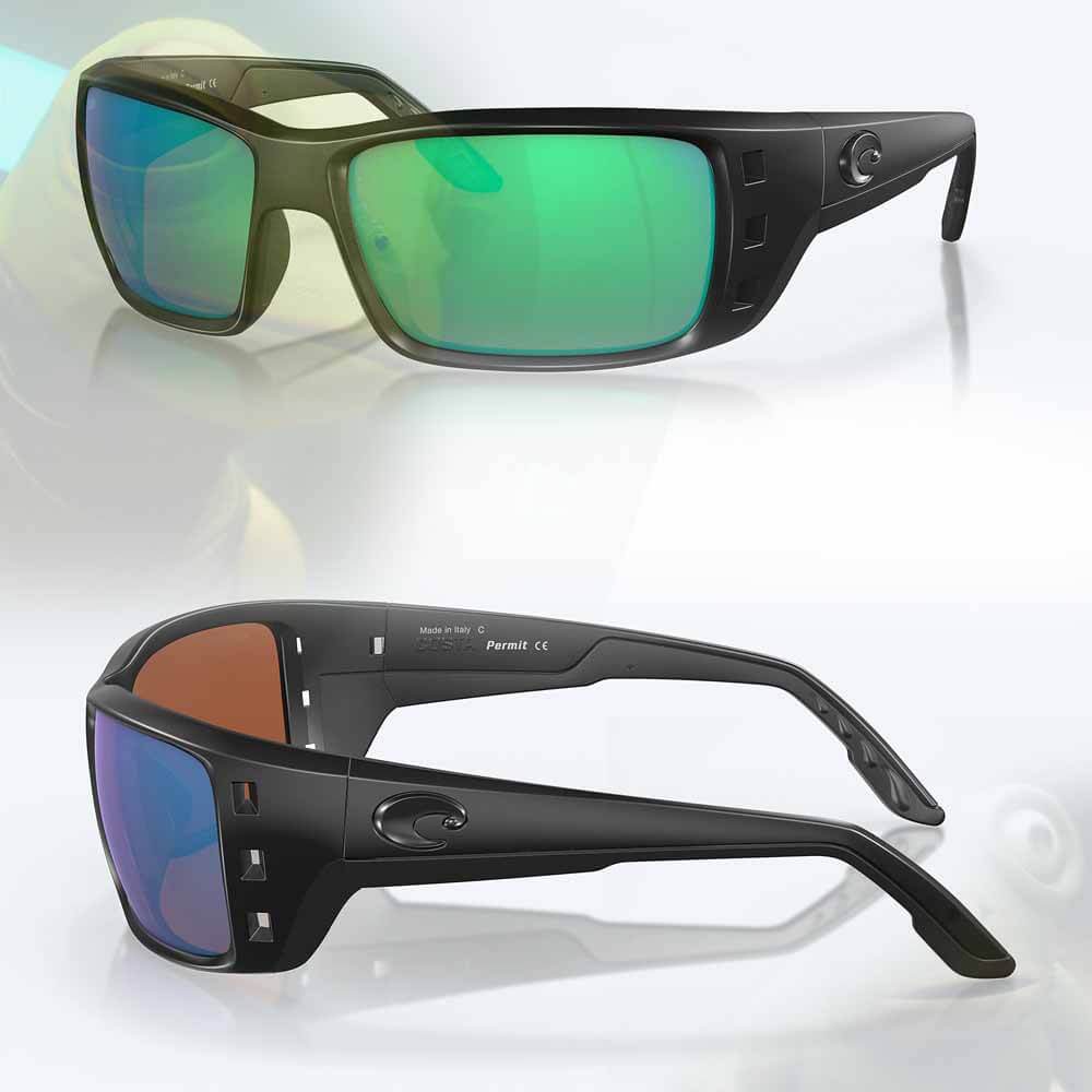 Costa Del Mar Jose Pro Sunglasses Matte Black Green Mirror 580g