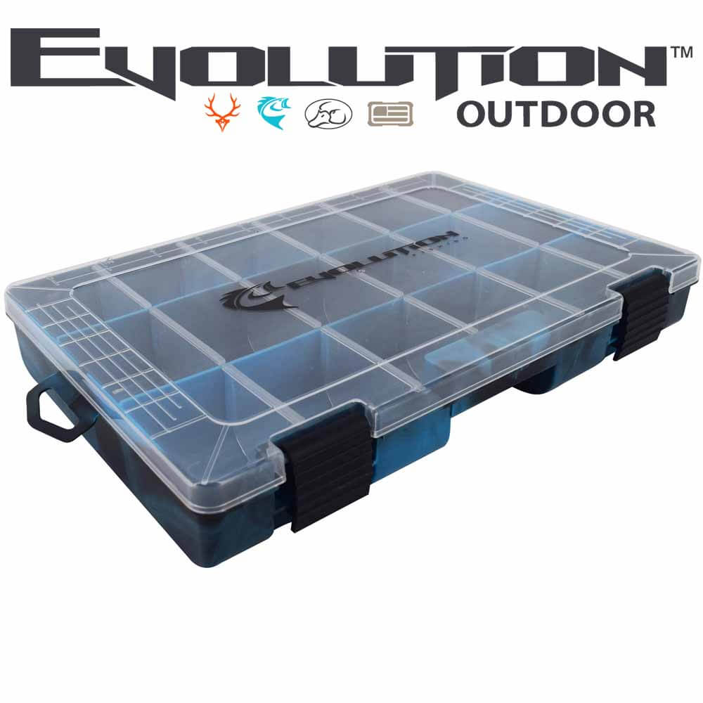 Evolution Outdoor 3700 4-Latch Black Waterproof Tackle Tray