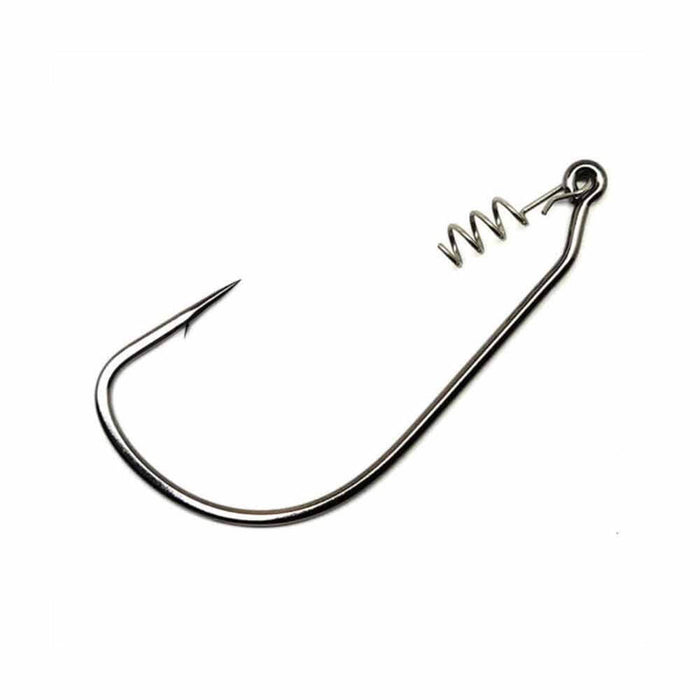 Worm On A Fishing Hook Isolated At White Background Stock Photo