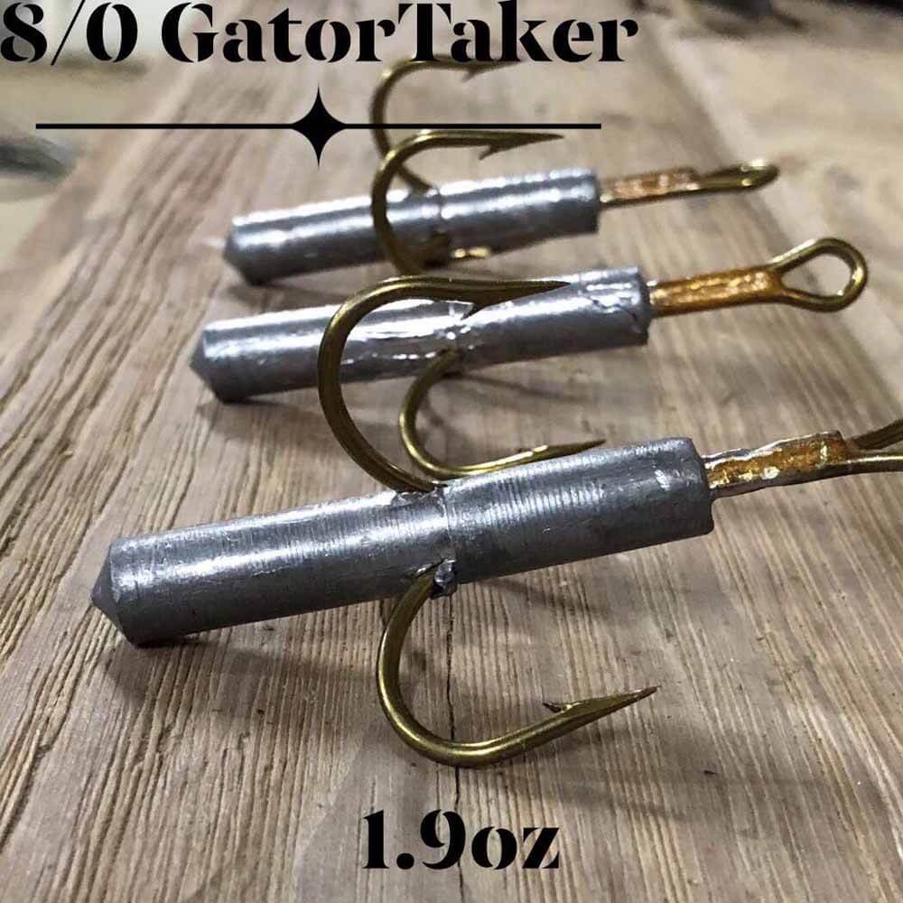 GATOR PRO Snatch Hook (weighted) w/ Leader and swivel 12/0 - Stone Gear