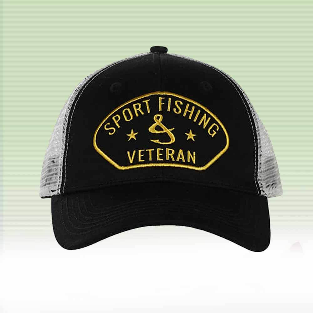 Fish Tails Mesh Back Trucker Hats Navy/ White