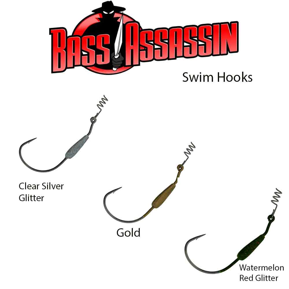 Bass Assassin 3/16OZ 3/0 Swim Hooks 3Pk – Capt. Harry's Fishing Supply