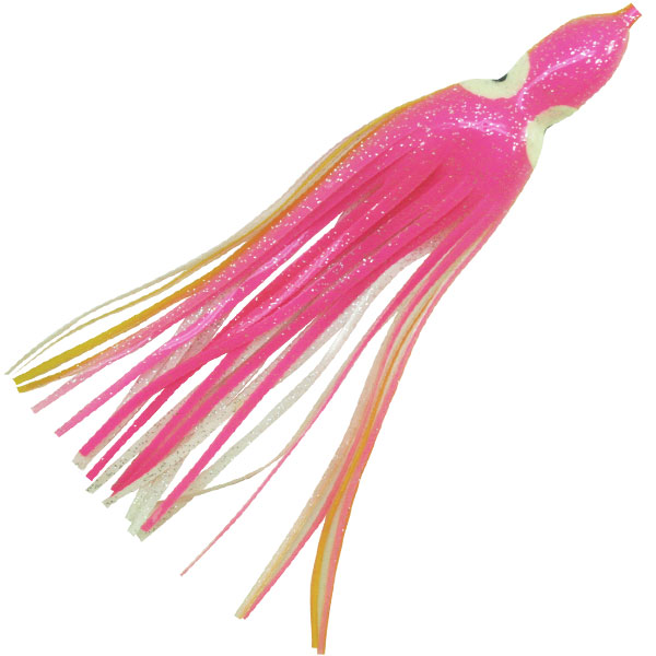 30pcs 197 Luminous Octopus Skirts Soft Plastic Trolling Lure Squid Skirts  Fishing Hoochie Bait Lures 3 Color: Yellow/Green/Pink (197inch, Luminous  Pink)