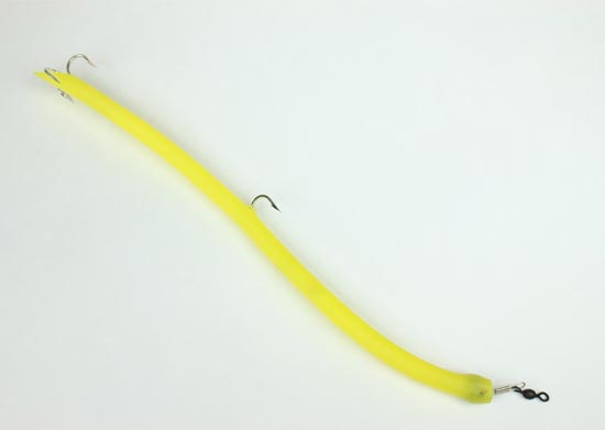 Large lure green yellow black (double hooks)
