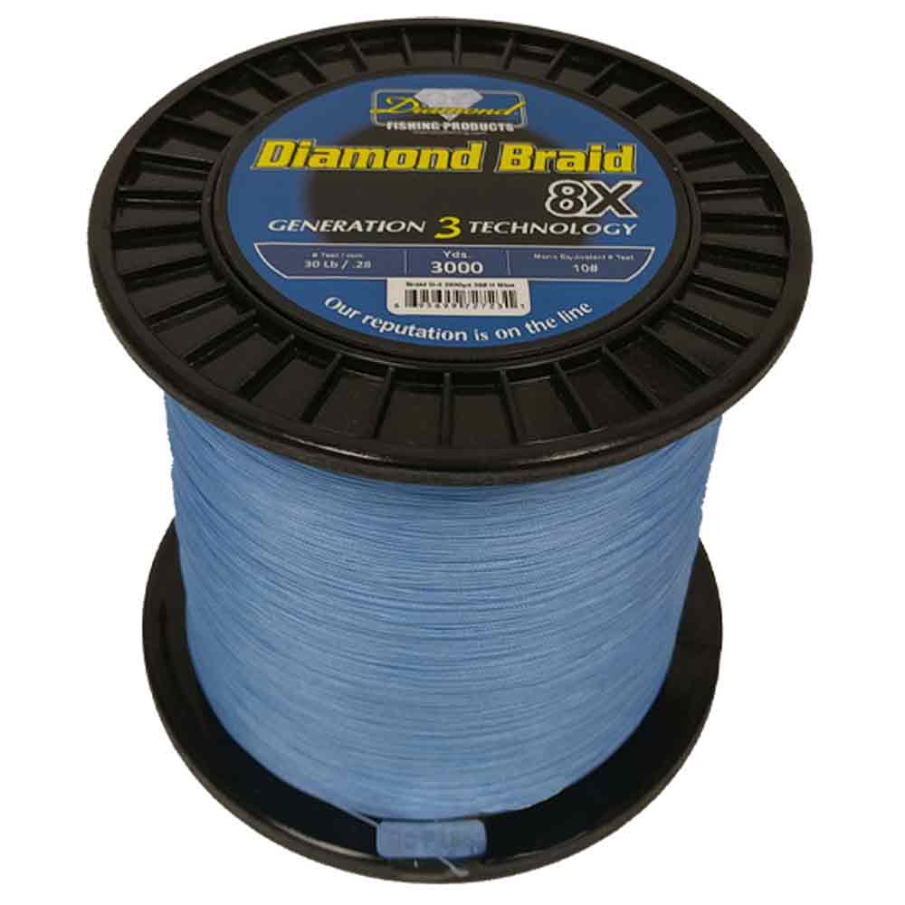 No. 4 1/8 Diamond Braid Premium Cotton Tie Line, Black - 3000