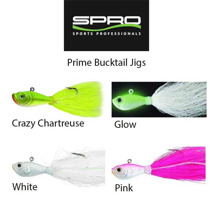 SPRO Prime Bucktail Jig 1oz Yellow/White [SBTJY-1 (CHINA)] - $6.99 CAD :  PECHE SUD, Saltwater fishing tackles, jigging lures, reels, rods